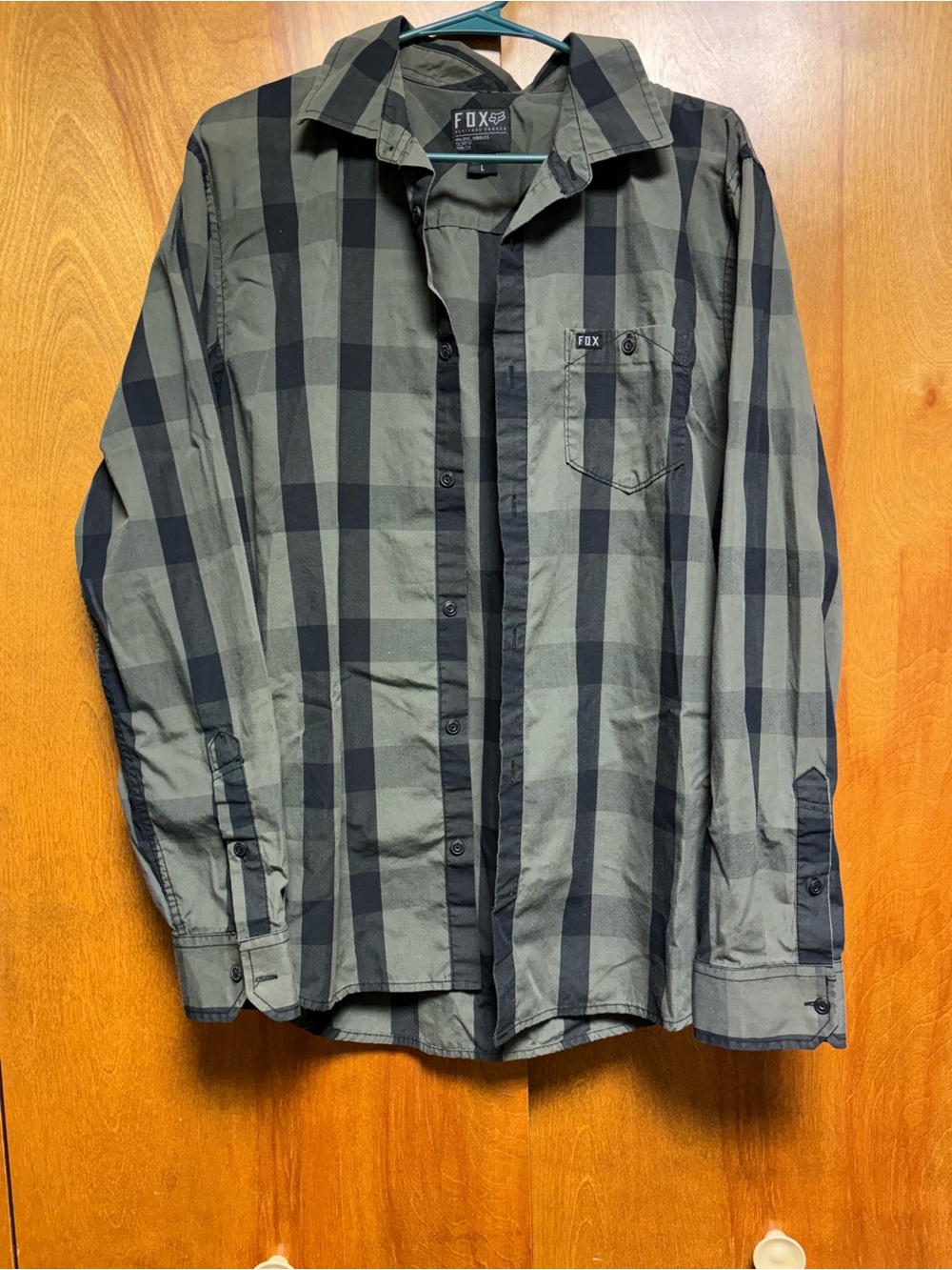 Fox Olive & Black Plaid Button-Front Shirt Jacket